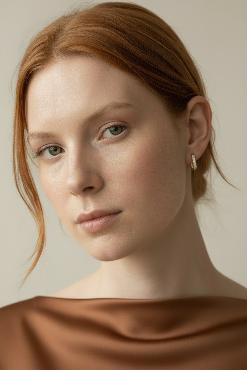 ✨ 18k Gold Filled Pavé CZ Rectangular Clicker Hoop Earrings — Every Surface. Fully Sparkling.