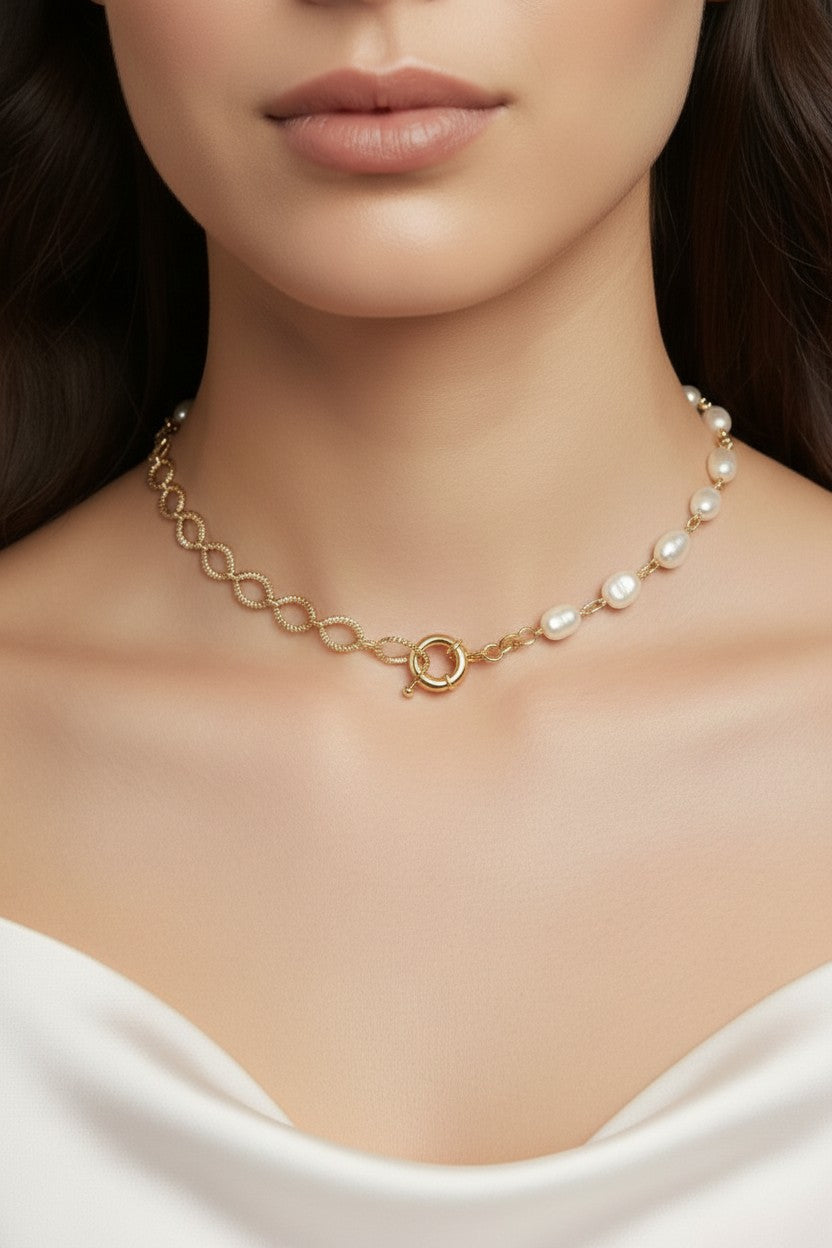 Baroque Pearl Choker Necklace - Fancy Pearl Necklace for Women