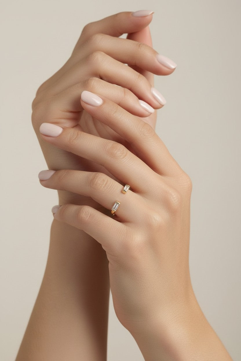 Baguette CZ Band Ring | AAAAA Quality | Stackable Ring for Women