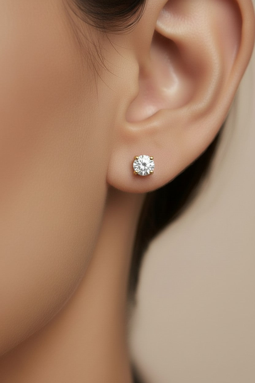 Premium Cubic Zirconia Stud Earrings - AAAAA Quality CZ Studs for Women