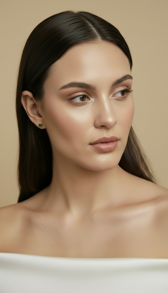 ✨ 18k Gold Filled Colored Square CZ Stud Earrings — One Shape. Two Colors. All the Personality.
