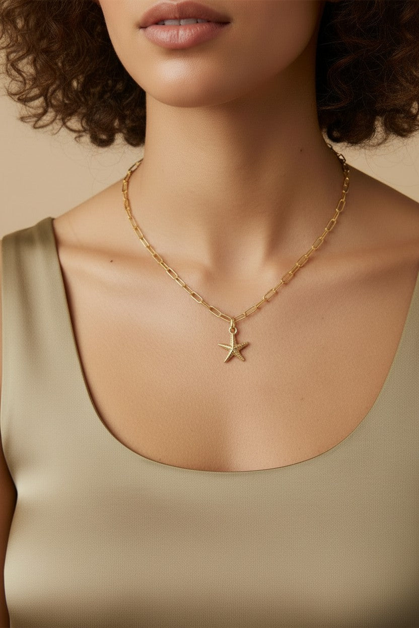 🌟 18k Gold Filled Sea Star Charm — Carry the Shore With You, Always