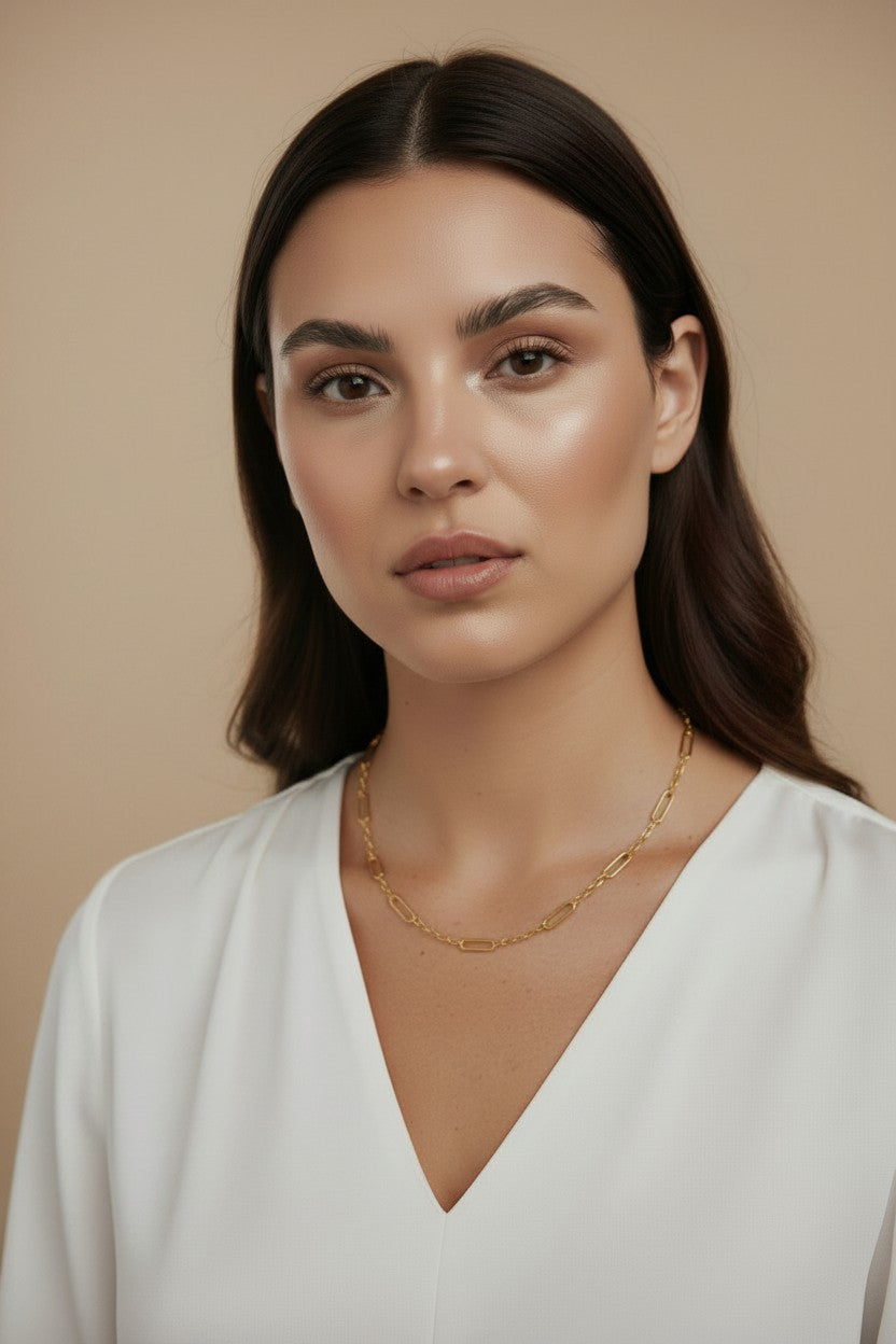18k Gold Filled Paperclip Link Chain Necklace — Two Links, One Necklace You'll Never Stop Reaching For