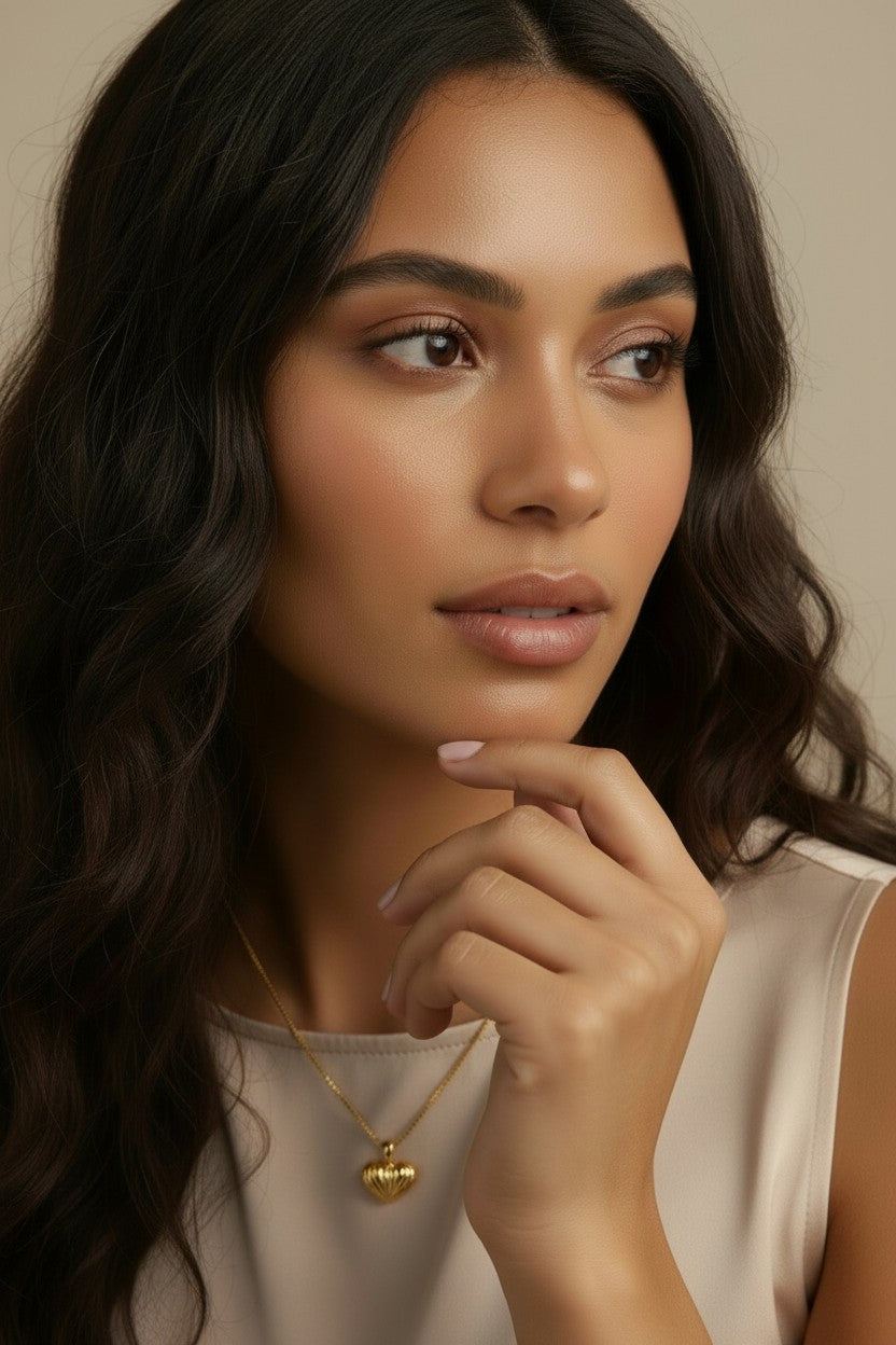 18k Gold Filled Puffy Heart Necklace — Dainty, Dimensional & Made to be Worn Every Day