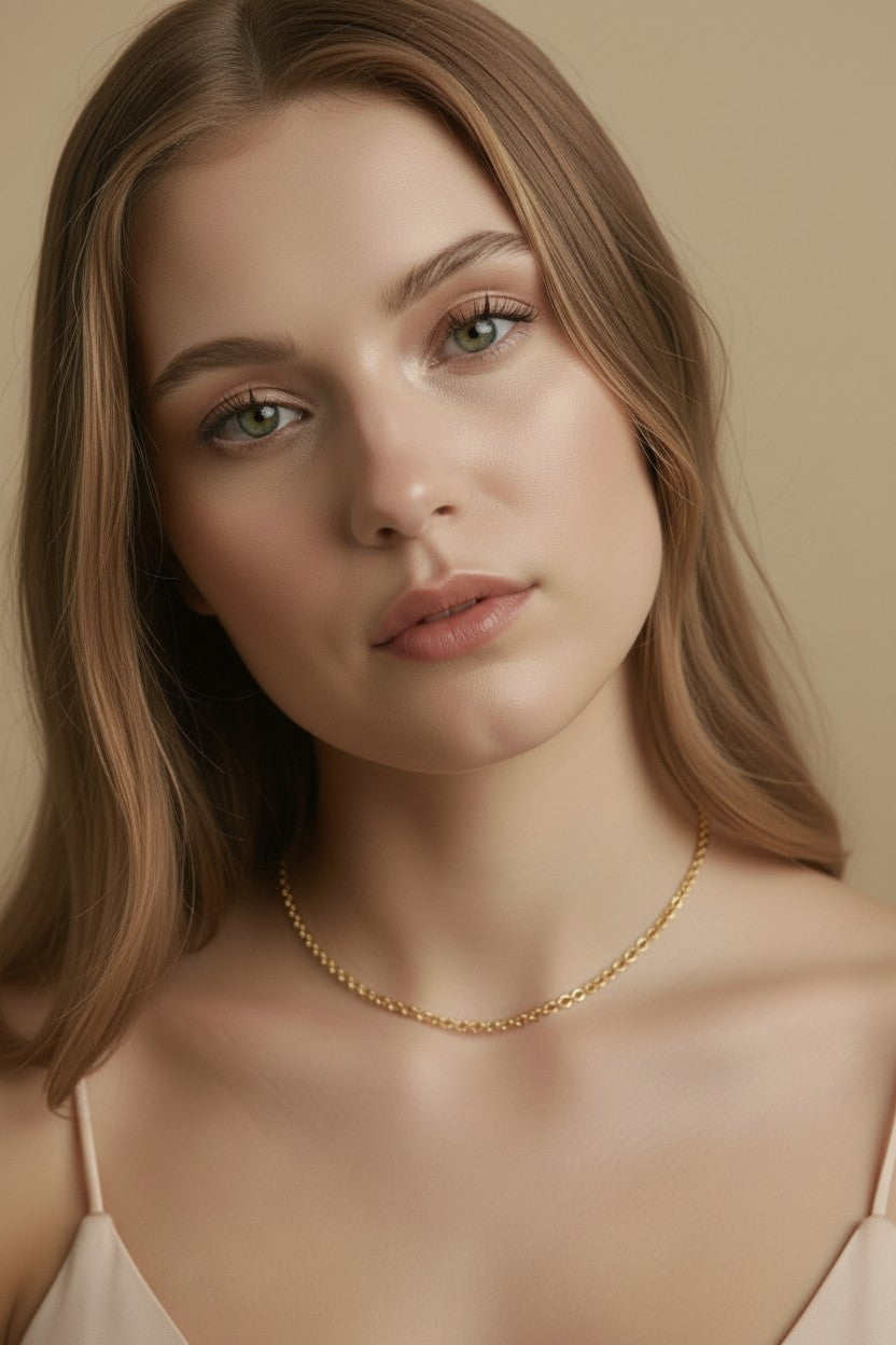 Rolo Chain Necklace for Women - Layering Chain for Pendants & Charms