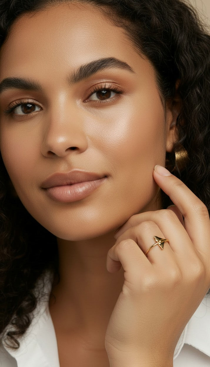 🧜 18k Gold Filled Mermaid Tail Stacking Ring — The Sea on the Finger. Dainty. Stackable. Always