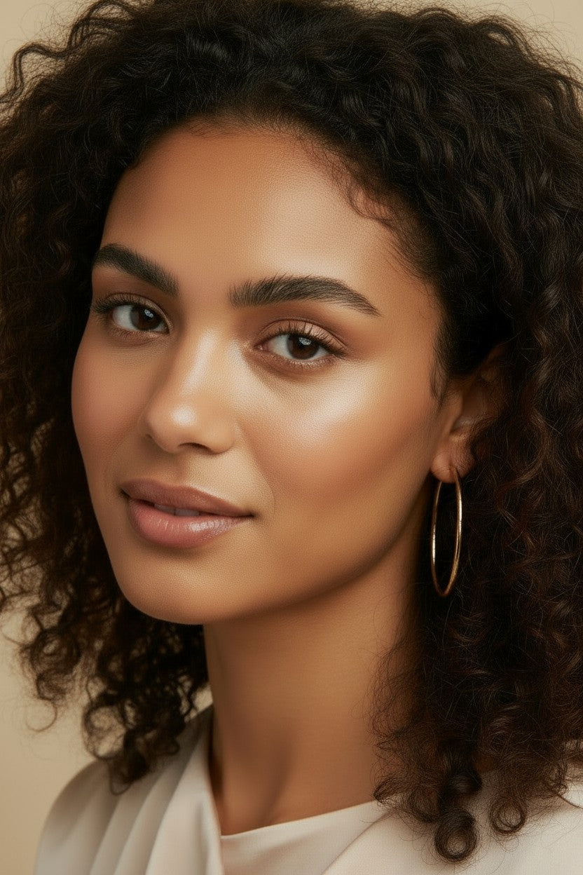 Continuous Hoop Earrings - Lightweight Seamless Hoops for Women