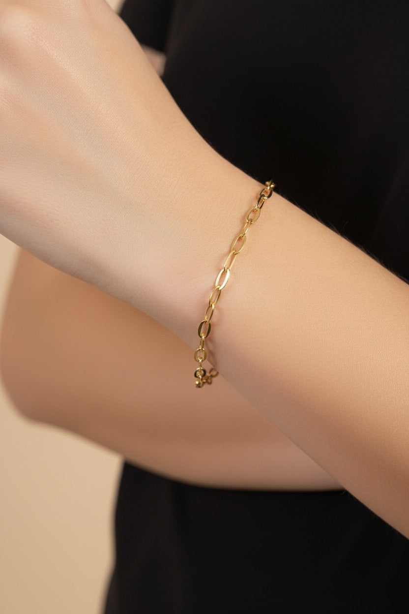 Cable Link Bracelet | Charm Bracelet 2.5mm | Dainty Chain Bracelet