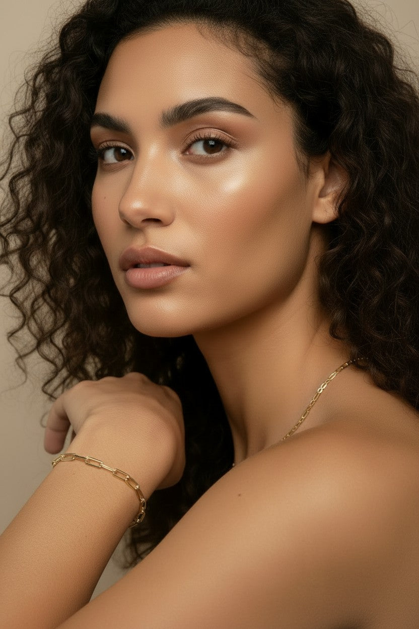 18k Gold Filled Diamond-Cut Paperclip Bracelet — The Chain You Know. A Shine You've Never Seen On It.