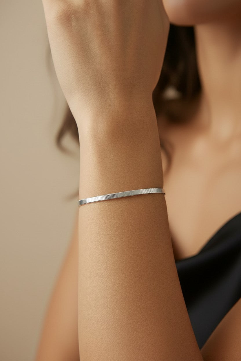 Sterling Silver Herringbone Bracelet — The Wrist Has Never Looked This Effortless