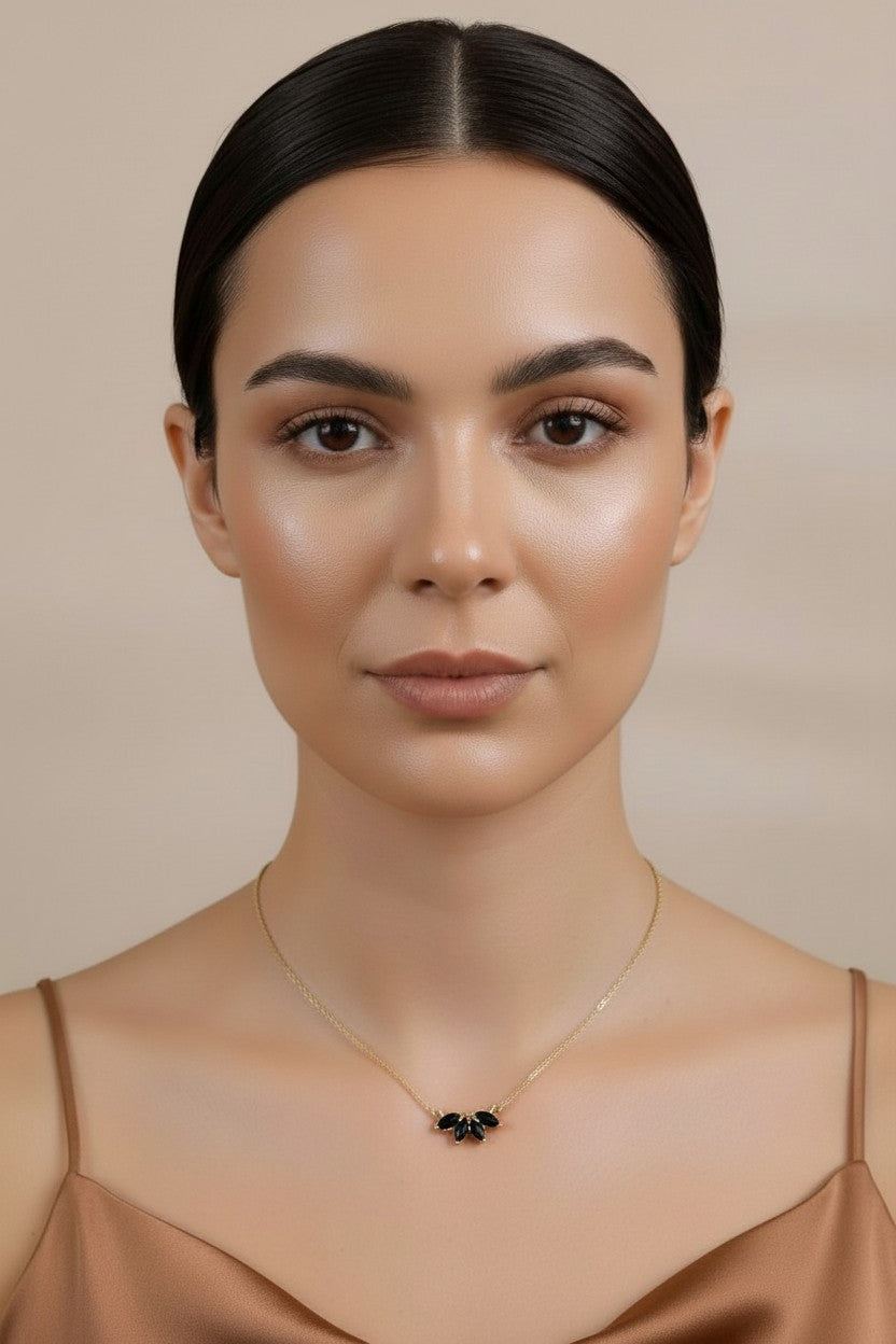 18k Gold Filled CZ Lotus Necklace
