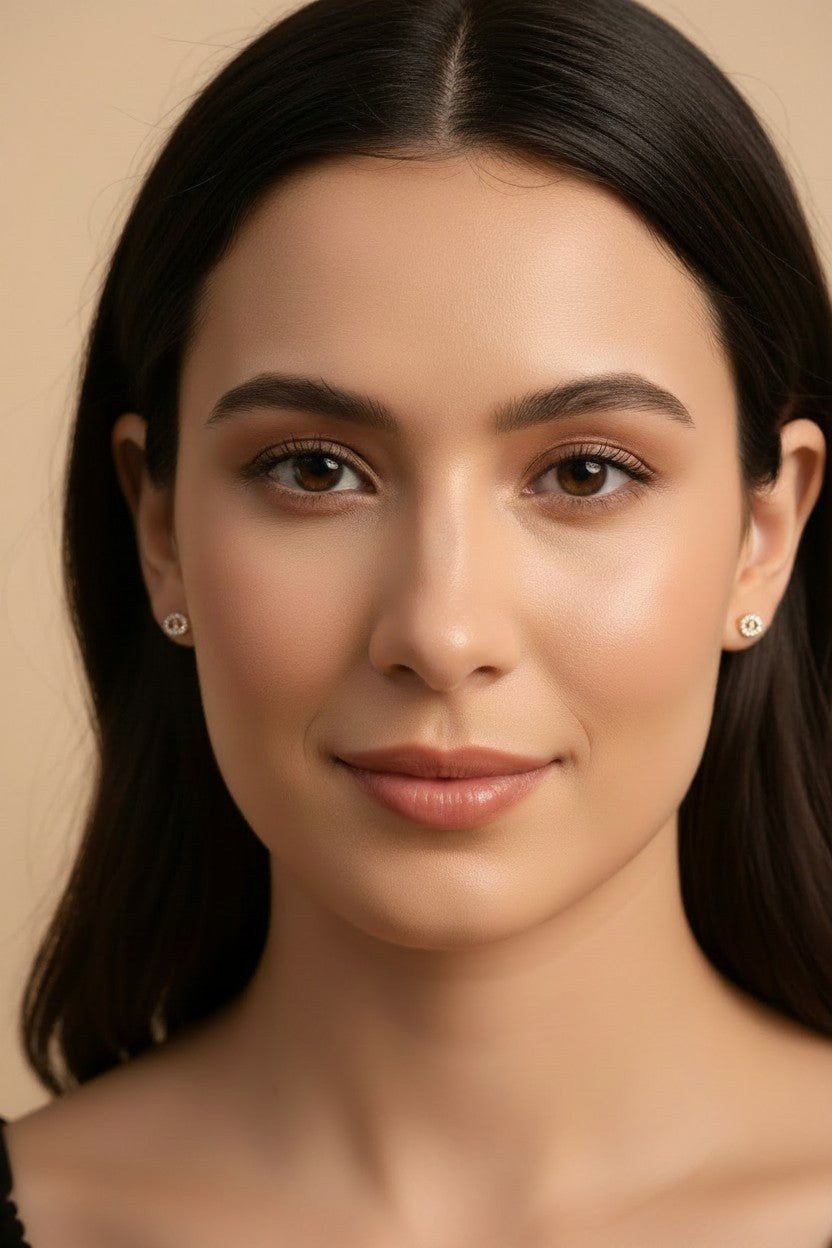 ⚓ 18k Gold Filled Mini CZ Mariner Stud Earrings — The Anchor Link, Miniaturized. Perfectly.