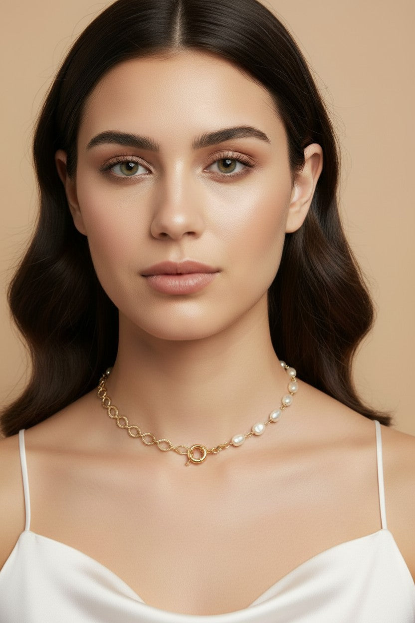 Baroque Pearl Choker Necklace - Fancy Pearl Necklace for Women