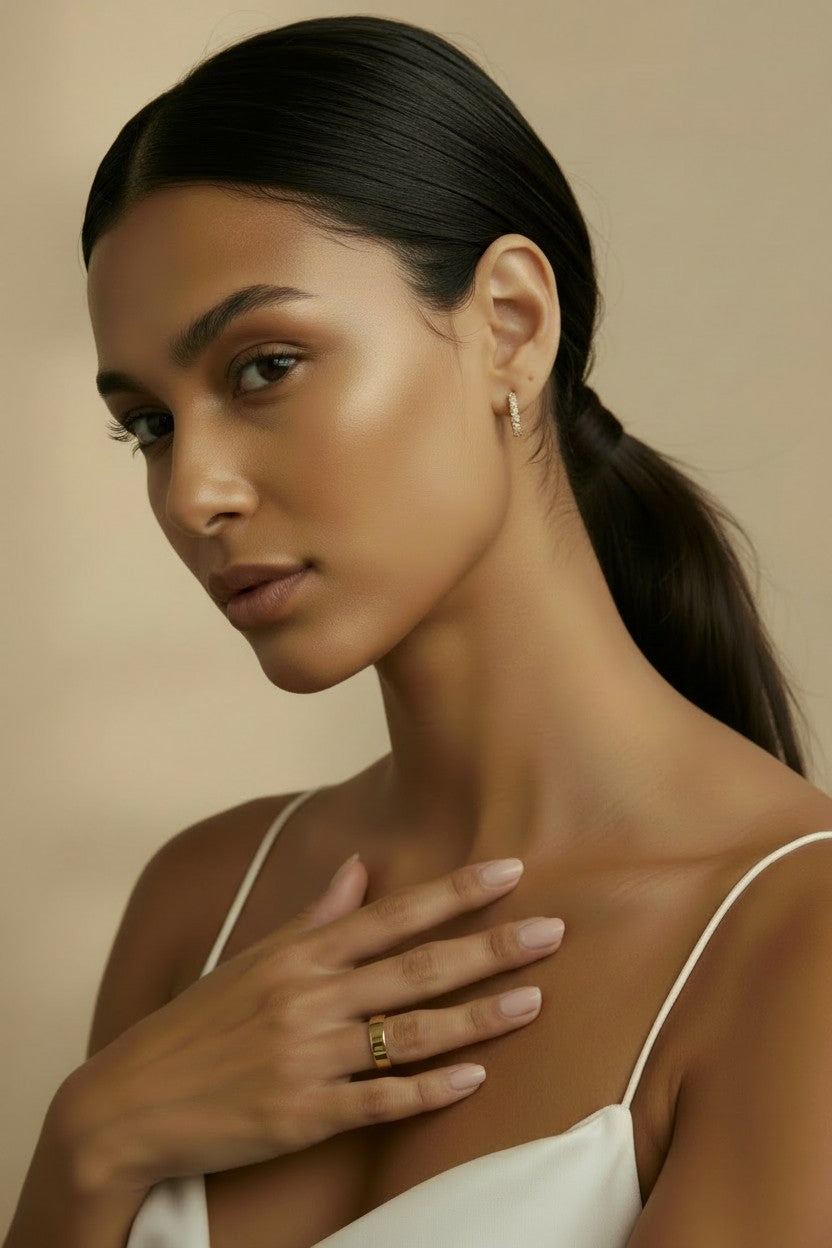 ✨ 18k Gold Filled 5mm Flat Polished Band Ring — The Essential Band. Flawlessly Simple. For Everyone.