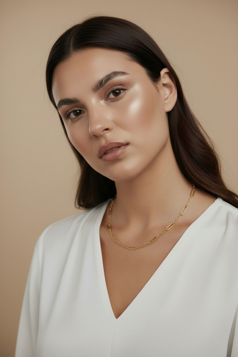 18k Gold Filled Paperclip Link Chain Necklace — Two Links, One Necklace You'll Never Stop Reaching For