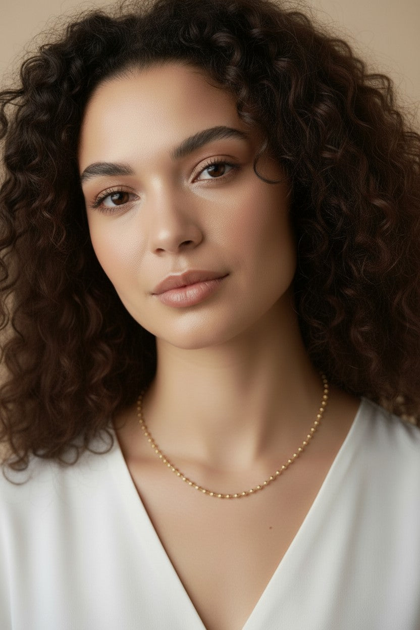 ✨ 18k Gold Filled Faceted Beaded Necklace — Subtle Shimmer, Endlessly Worn