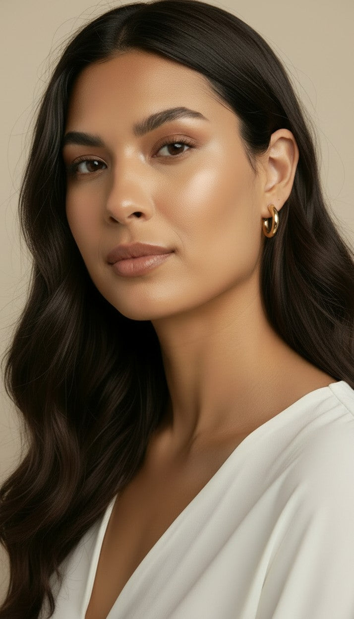 ✨ 18k Gold Filled Smooth Tube C-Hoop Earrings — The Hoop Every Collection Needs. Every Single Day.