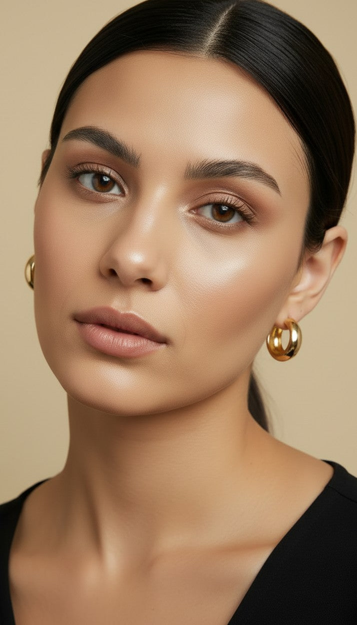 ✨ 18k Gold Filled Chunky Clicker Hoop Earrings — 22mm. 6mm Wide. One Satisfying Click.
