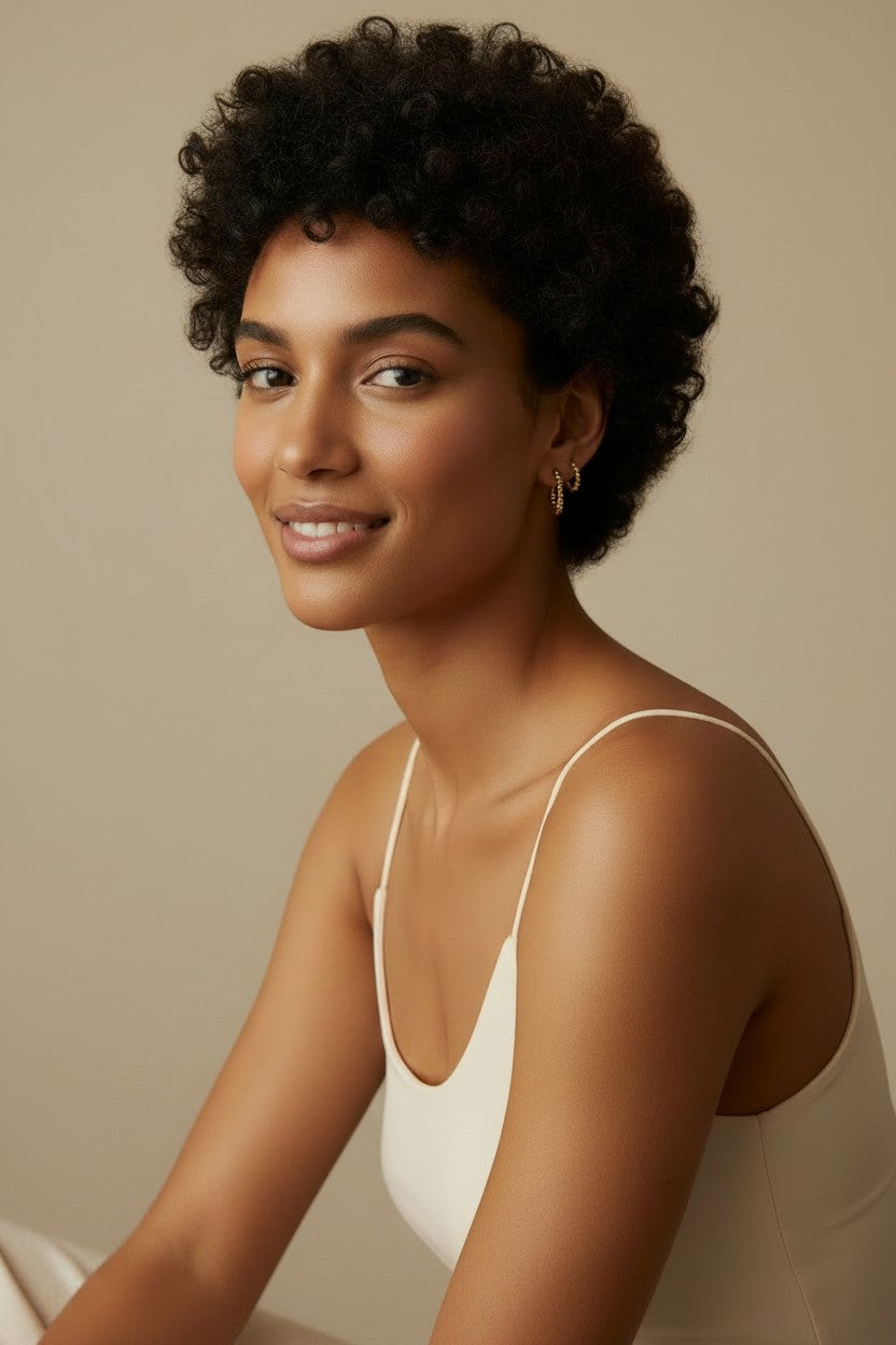18k Gold Filled Beaded Semi-Hoop Earrings — Granulated Edges. Slim Arc. Two Perfect Sizes.