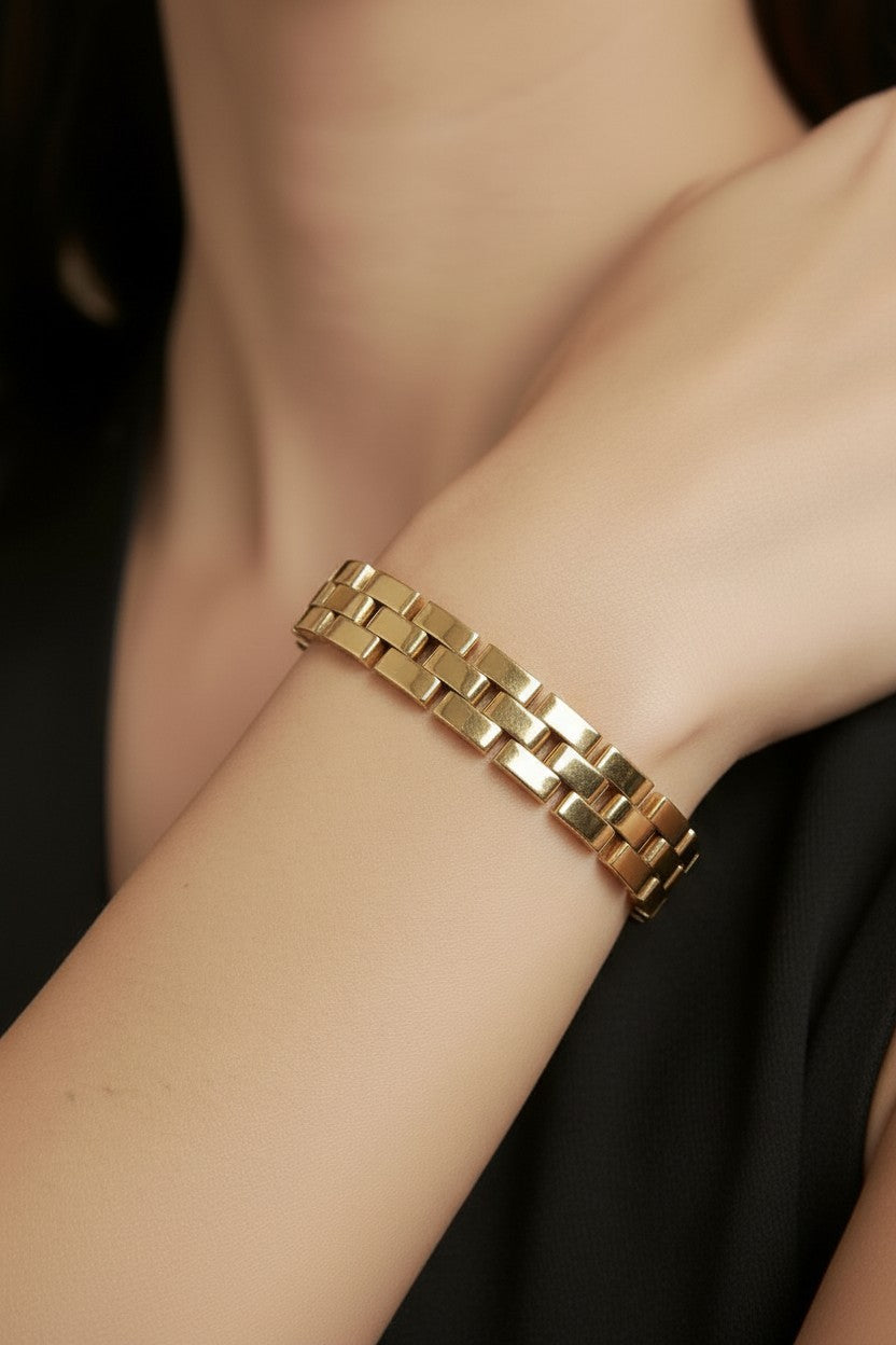 18K Gold Filled 9mm Watch Band Bracelet