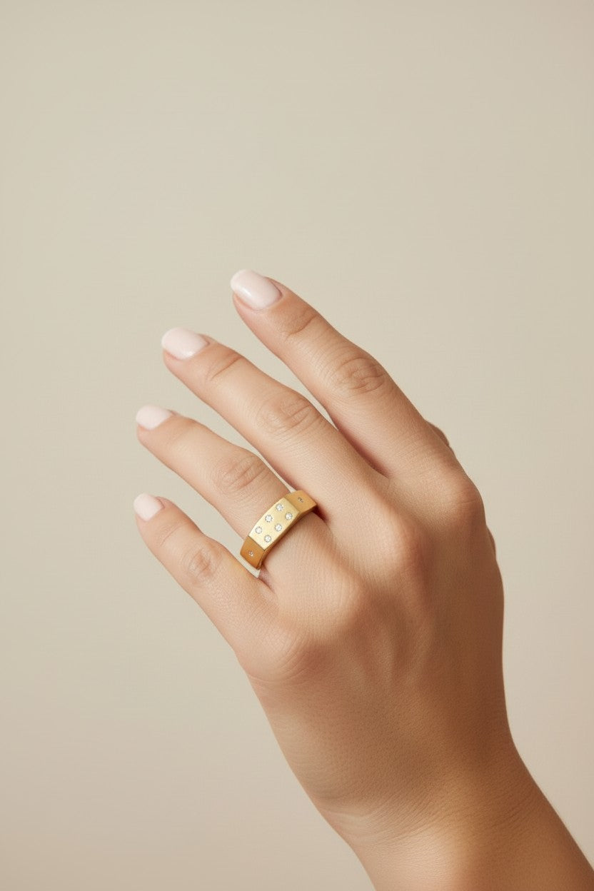 Edgy Dice Ring | Hexagonal Statement Ring | Unique Gamer Ring | Bold Fashion Ring for Her