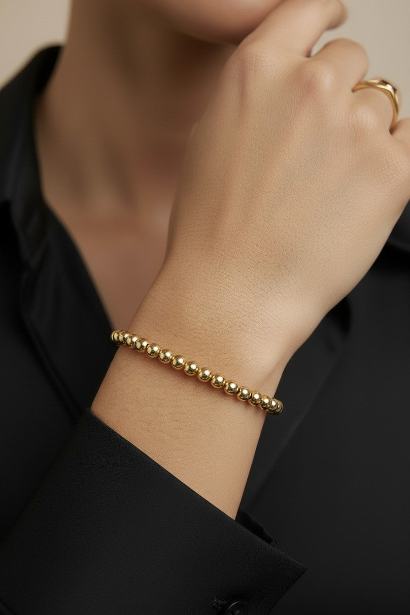 Golden Beaded Bracelet - Effortless Elegance for Every Day