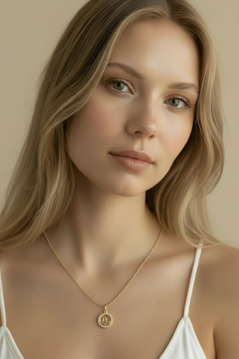 ♑ 18k Gold Filled Mini Capricorn Zodiac Pendant — The Sea-Goat's Glyph. AAAAA CZ. Worn With Quiet Ambition.