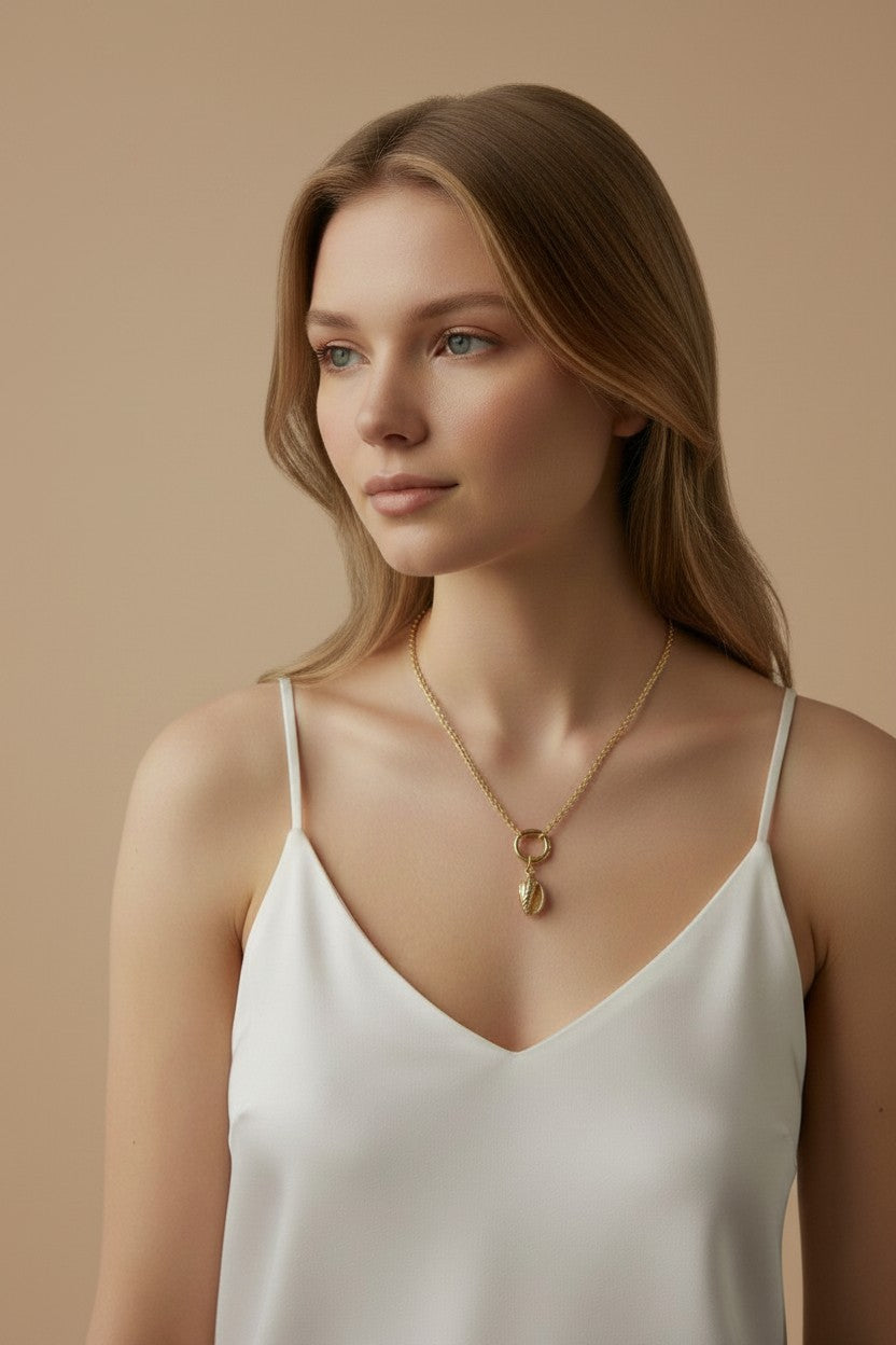 18k Gold Filled Conch Shell Charm