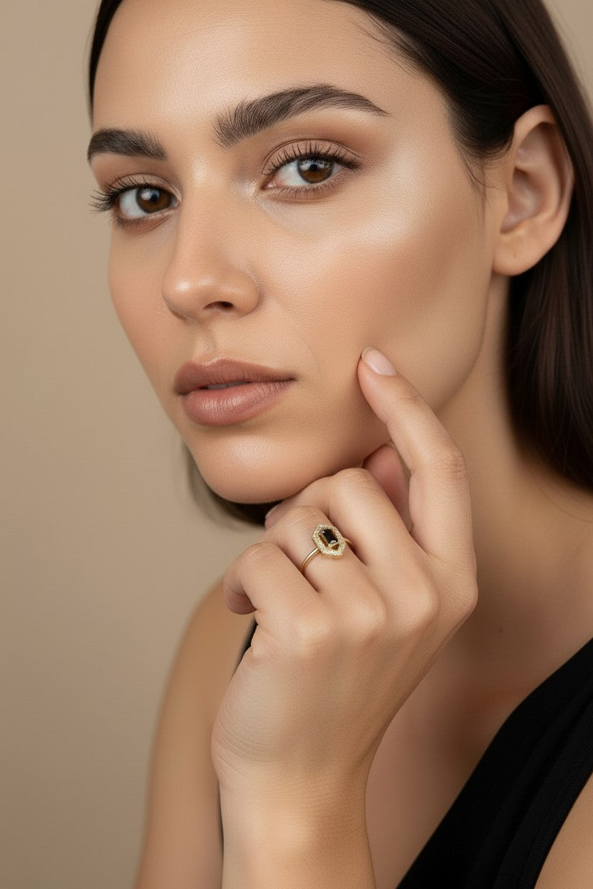 Elegant Baguette CZ Ring - Modern Statement Ring for Women
