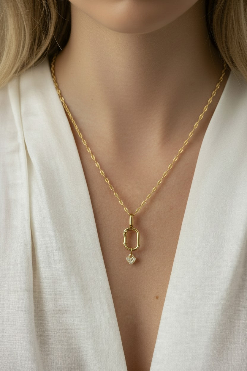 💛 18k Gold Filled CZ Mini Heart Charm — The Smallest Love Story in the Collection