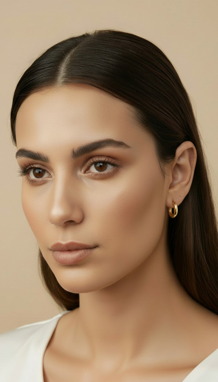 ✨ 18k Gold Filled Polished Clicker Hoop Earrings — 12mm. 3mm Wide. The Daily Essential.