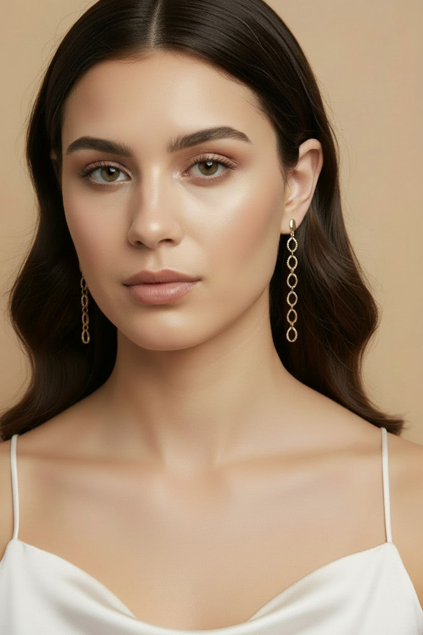 ✨ 18k Gold Filled 23mm Faceted Semi-Hoop Earrings — Every Angle Polished. The Bold Version.