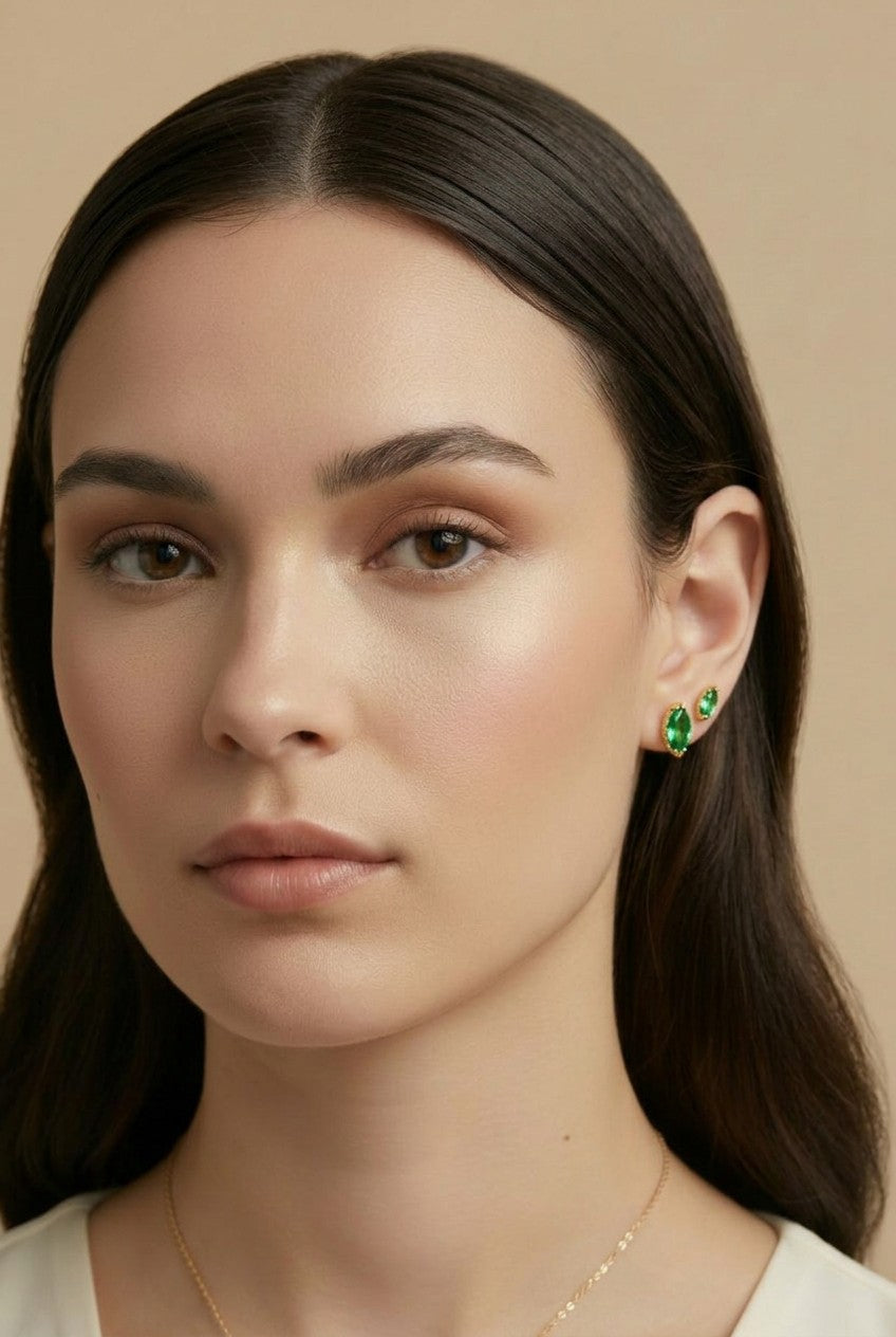 ✨ 18k Gold Filled CZ Chandelier Earrings — Two Tiers. Fully Set. Completely Dazzling.