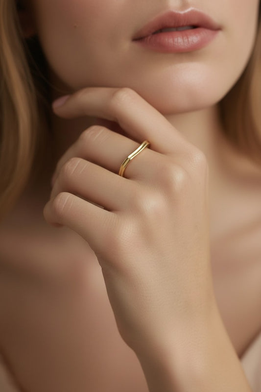 18k Gold Filled Square Shaped Ring