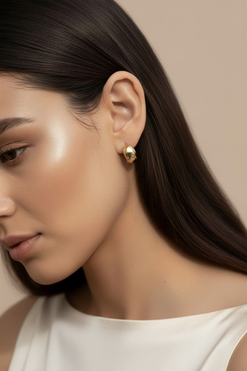 Chunky Hoop Earrings - Waterproof Statement Earrings for Women