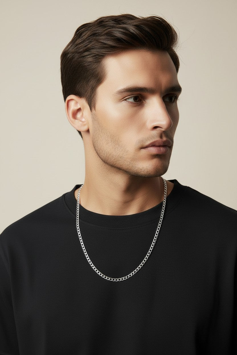⛓️ Sterling Silver 4.0mm Curb Chain — The Chain That Has Always Been Right