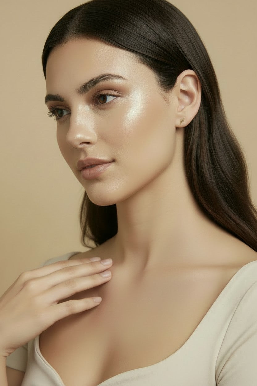 ⚡ 18k Gold Filled Lightning Bolt Stud Earrings — Pure Energy at the Ear. No Apologies.