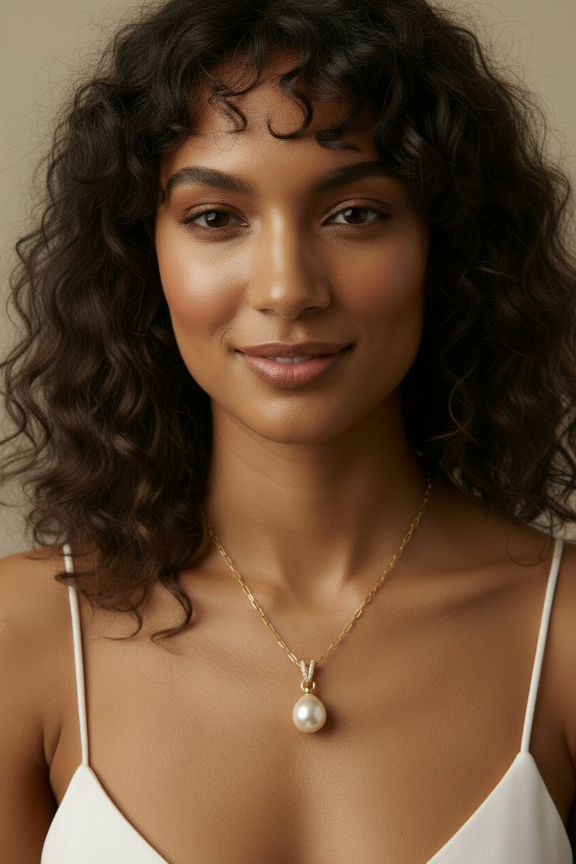 🤍 18k Gold Filled Pearl Drop Charm — The Charm That Makes Everything It Touches More Beautiful