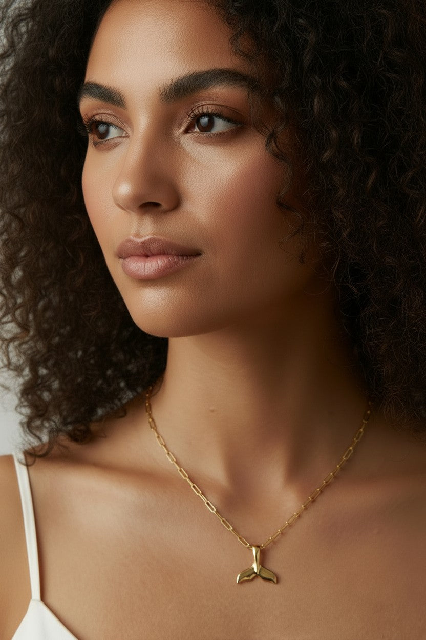 🐋 18k Gold Filled Whale Tail Charm — For the Ones the Ocean Calls Home