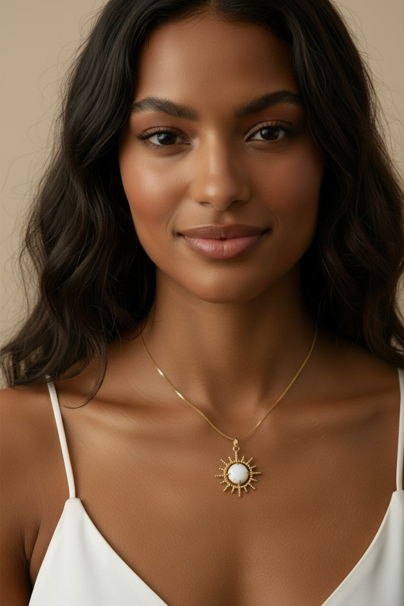 ☀️ 18k Gold Filled Radial Sun Pendant — Every Ray in Warm Gold. The Sun, Worn Close.