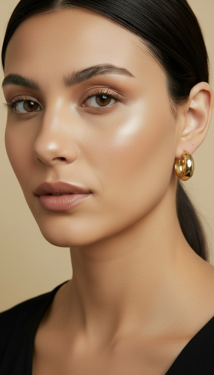 ✨ 18k Gold Filled Chunky Clicker Hoop Earrings — 22mm. 6mm Wide. One Satisfying Click.