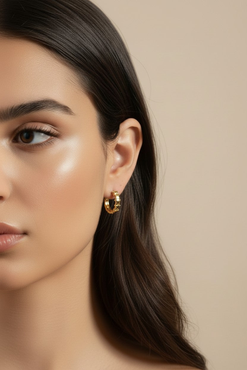 Dainty Star Clicker Hoop Earrings | Celestial Earrings | Minimalist Star Hoops | Gift for Her