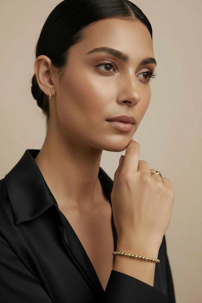 Golden Beaded Bracelet - Effortless Elegance for Every Day