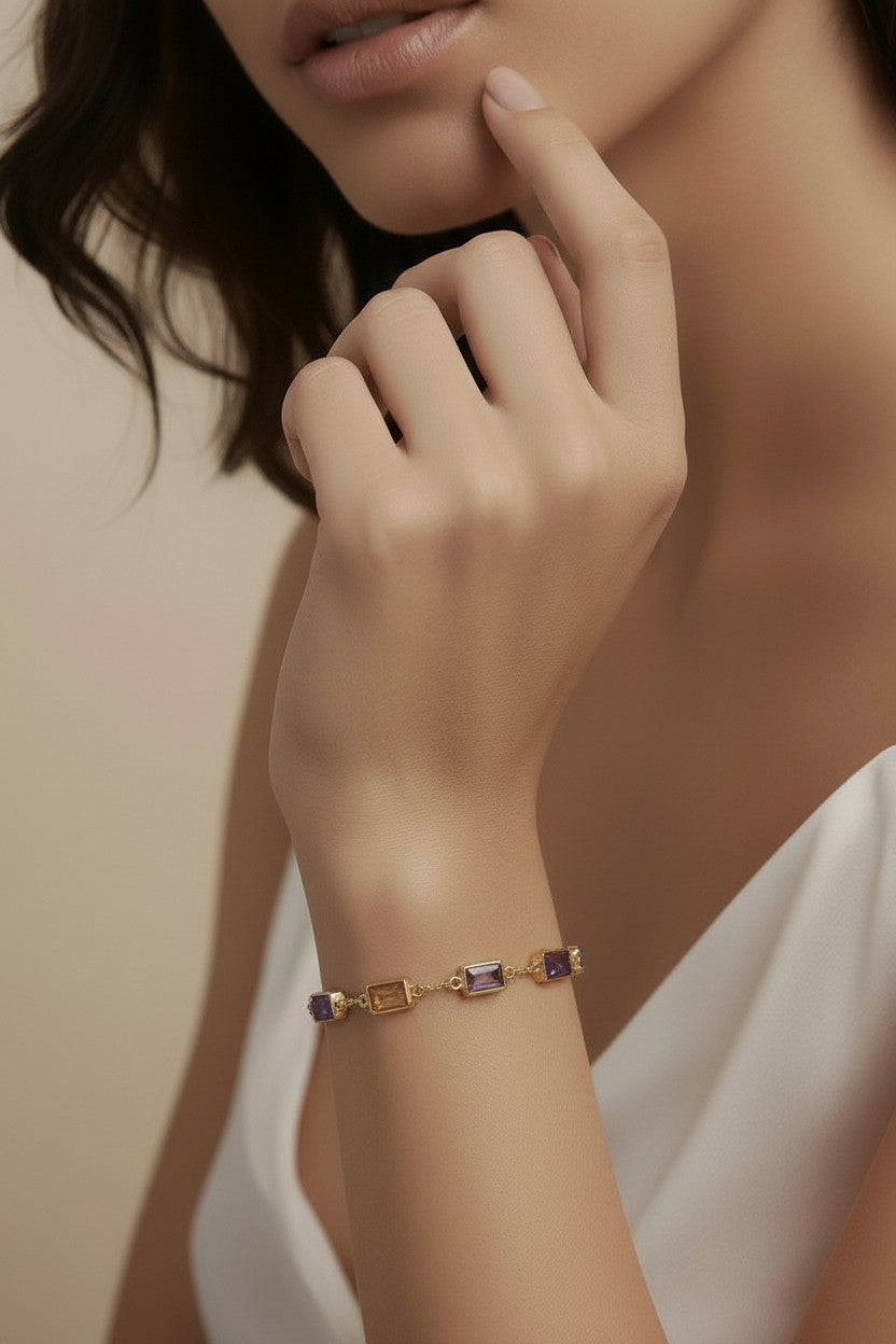 Colorful Bracelet Collection for Women - Thick Chain with Extension, Hypoallergenic & Tarnish-Free