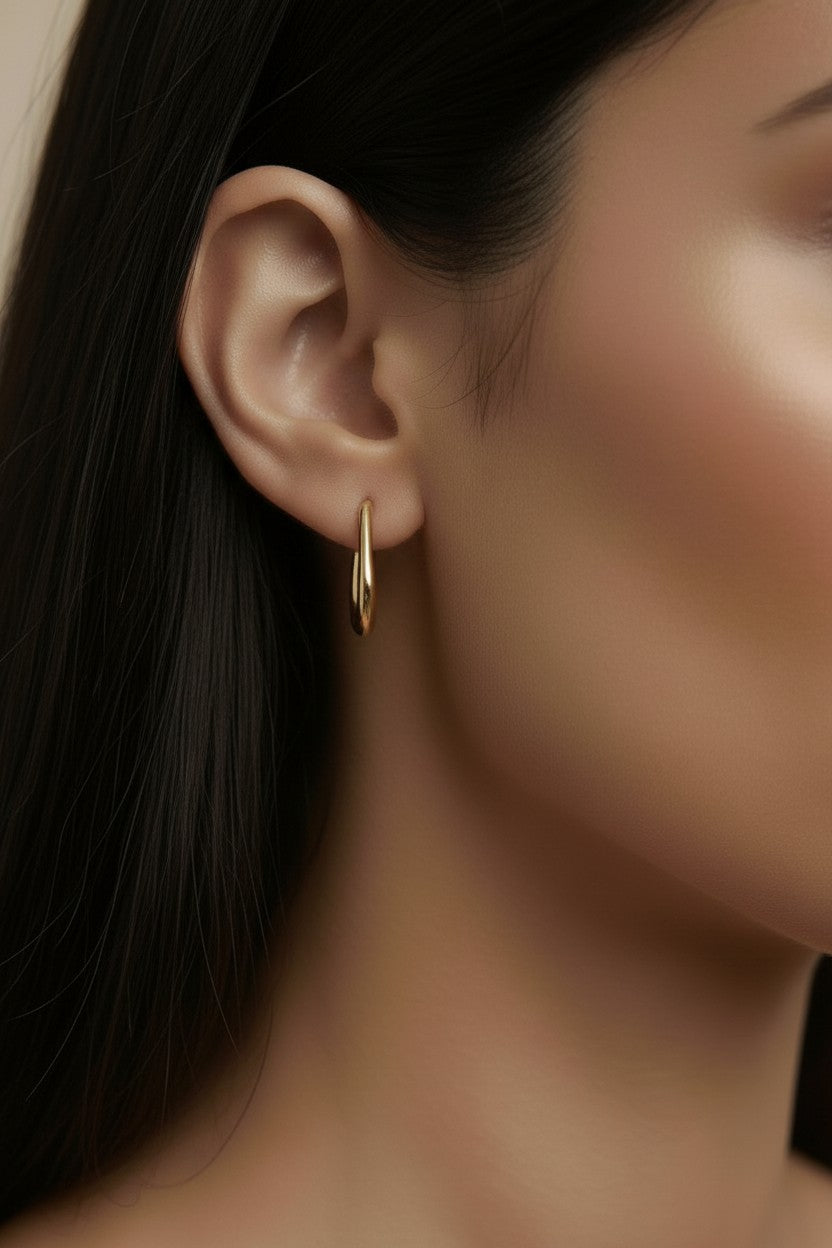 Teardrop Hoop Earrings - Waterproof Statement Jewelry for Women