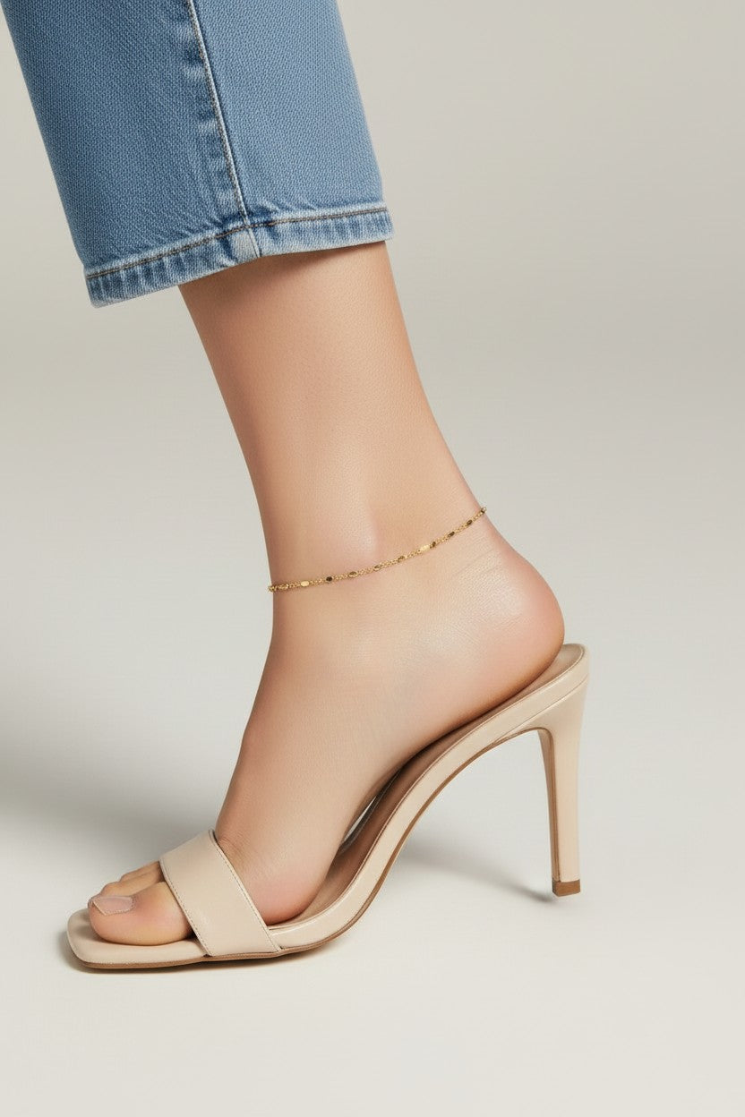 18k Gold Filled Tube Bead Anklet — The Finishing Touch You Didn't Know You Were Missing