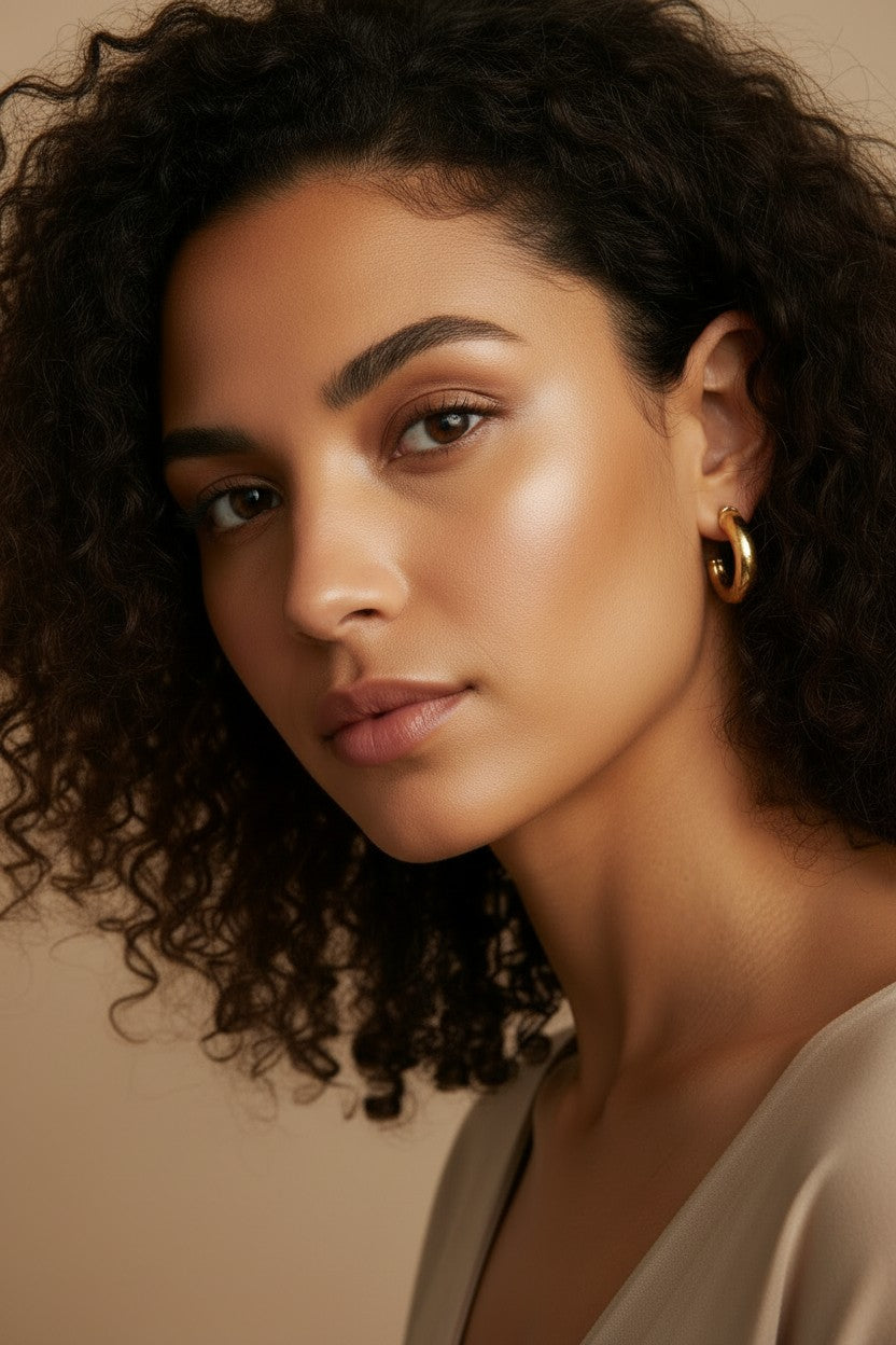 ✨ 18k Gold Filled Chubby C-Hoop Earrings — Thick. Bold. Impossible to Miss.