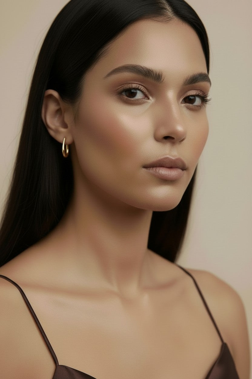 Teardrop Hoop Earrings - Waterproof Statement Jewelry for Women