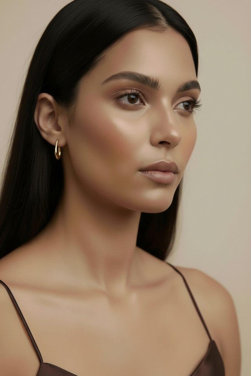 Teardrop Hoop Earrings - Waterproof Statement Jewelry for Women