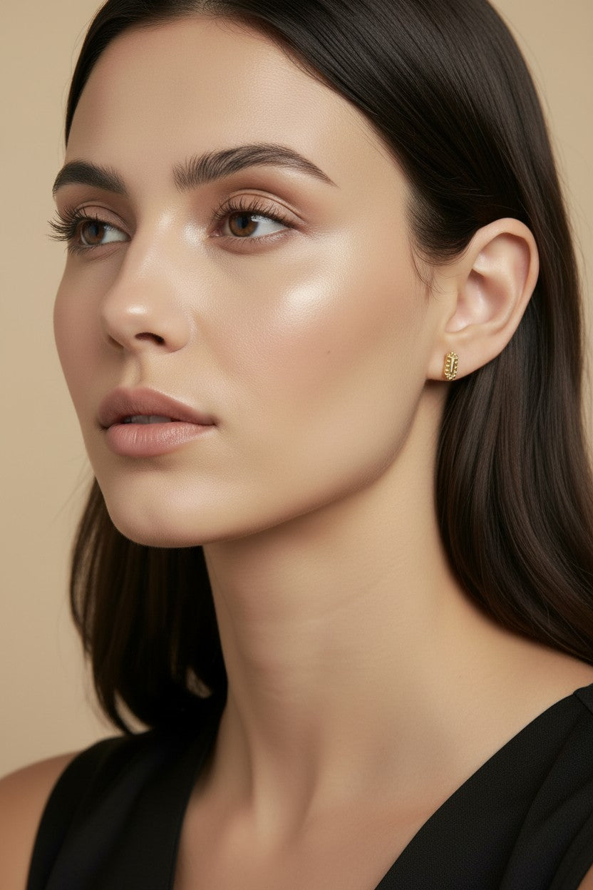 18k Gold Filled Pointed Rectangle CZ Stud Earrings — Geometry. Sparkle. Perfectly Petite
